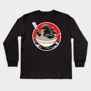 Godzilla Ramen 1 Kids Long Sleeve T-Shirt